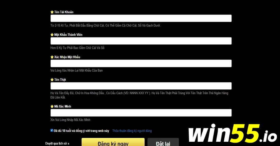 Hướng dẫn đăng ký WIN55 chi tiết Hướng dẫn đăng ký WIN55 chi tiết