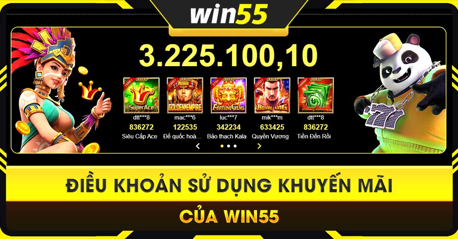 Điều khoản sử dụng khuyến mãi của WIN55 Điều khoản sử dụng khuyến mãi của WIN55