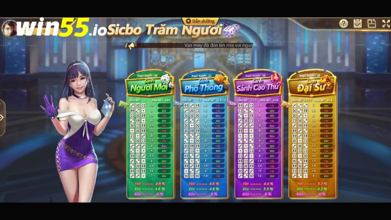 Đến với Win55, thành viên tham gia sẽ có 4 cửa cược để lựa chọn